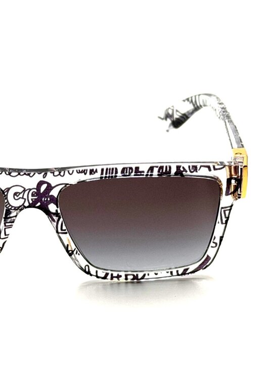 NEW DOLCE GABBANA DG6164 3314/8G TRANSPARENT/BLACK UNISEX SUNGLASSES 54MM 16 140